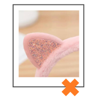 Oorwarmers katje koraal